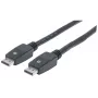Kabel Manhattan DisplayPort 1.1, 4K@60Hz, 10m, męski na męski, z zatrzaskami, w pełni ekranowany, czarny, dożywotnia gwarancja