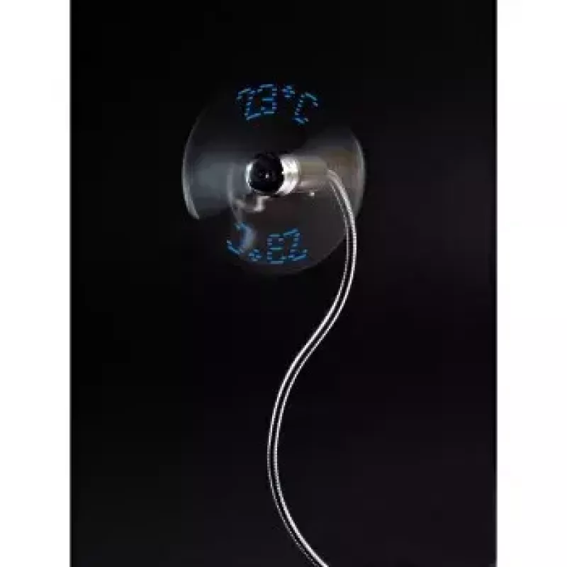 Hama 00012170 wentylator USB z wyświetlaczem temperatury, srebrny