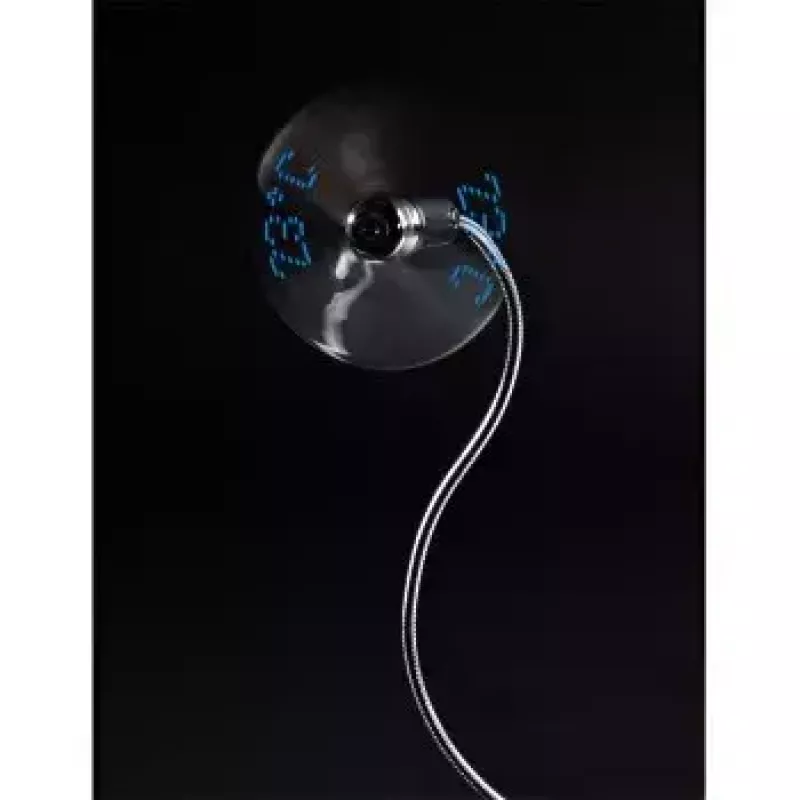 Hama 00012170 wentylator USB z wyświetlaczem temperatury, srebrny