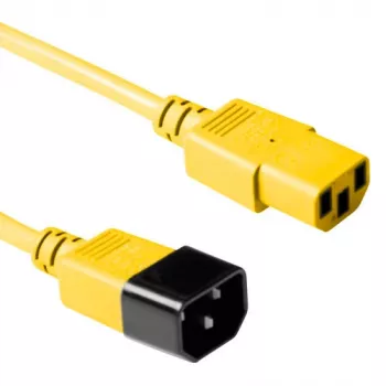 Kabel zasilający C13 C14 ACT Powercord 3m żółty