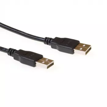 ACT USB 2.0 A męski - USB A męski 3,00 m, 3 m, USB A, USB A, USB 2.0, Czarny