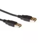 ACT USB 2.0 A męski - USB A męski 3,00 m, 3 m, USB A, USB A, USB 2.0, Czarny