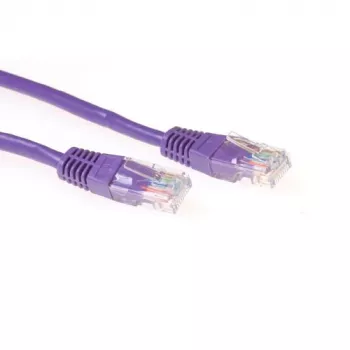 ACT Fioletowy kabel krosowy U/UTP CAT6 o długości 1,5 metra ze złączami RJ45
