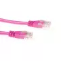 ACT Różowy kabel krosowy U/UTP CAT6 5 metrów z wtykami RJ45