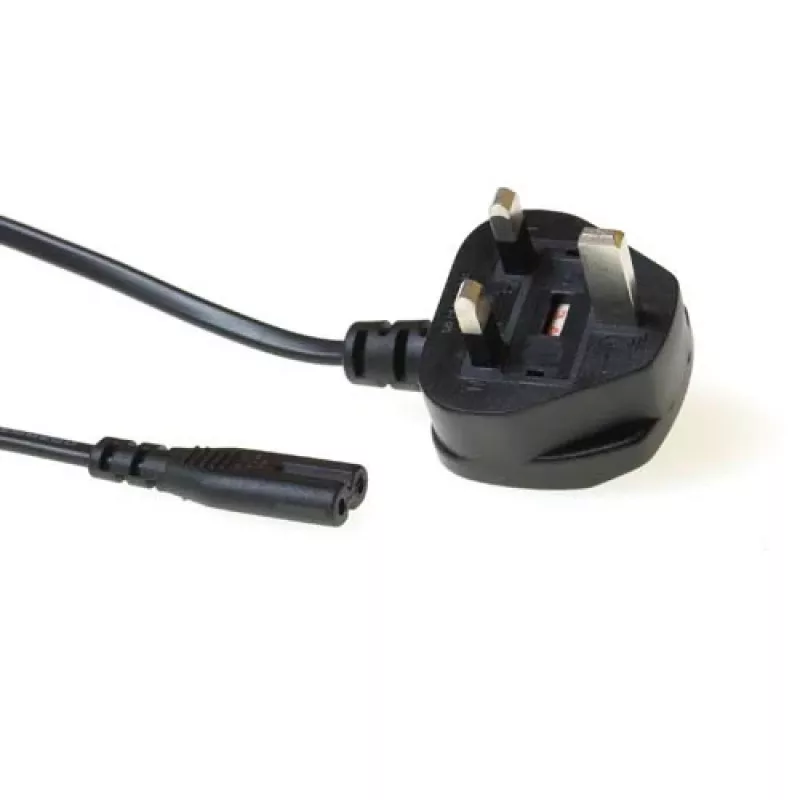ACT Powercord UK plug - C7 czarny 1,8 m