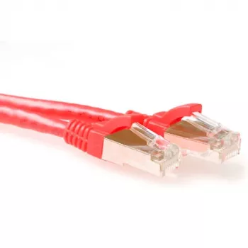 ACT Czerwony kabel krosowy SFTP CAT6A 1,5 m z bezproblemową wtyczką i złączami RJ45