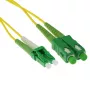 ACT 5 metrów LSZH Singlemode 9/125 OS2 duplex patchcord światłowodowy ze złączami LC/APC8 i SC/APC8