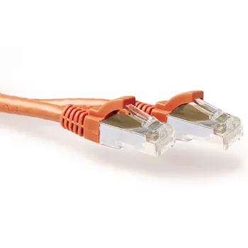 ACT Pomarańczowy kabel krosowy SFTP CAT6A 2,00 metra z zabezpieczeniem zatrzasku, z wtykami RJ45