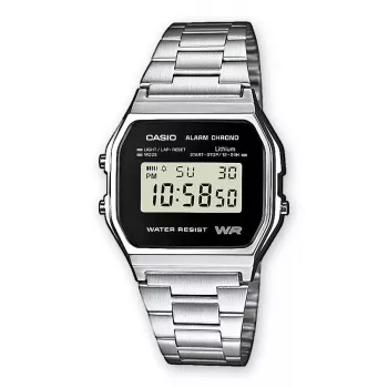 Zegarek na rękę Unisex Casio A158WEA-1EF Elektroniczny Czarny