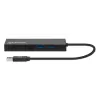 Manhattan USB-A Stacja dokująca/Hub, Porty (x5): Ethernet, HDMI, USB-A (x2) i VGA, Wejście zasilania Micro-USB (opcjonalnie, tylko gdy potrzebne dodatkowe zasilanie. Nie wymagane do funkcji podwójnego monitora. Kabel nie dołączony), Aluminium, Czarny, Trzyletnia gwarancja