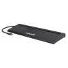 Manhattan Stacja dokująca USB-C/Hub z czytnikiem kart i MST, Porty (x9): Audio 3,5mm, DisplayPort, Ethernet, HDMI, USB-A (x3), USB-C i VGA, z zasilaniem (100W) do portu USB-C (Uwaga: wymaga ładowarki ściennej USB-C i kabla USB-C), Wszystkie porty mogą być używane jednocześnie