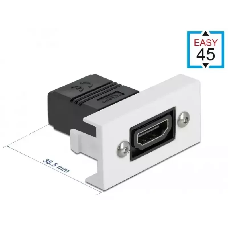 Moduł HDMI DeLOCK Easy 45 prosty 22,5 x 45 mm