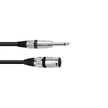 Kabel audio Omnitronic 3022519D 10 m XLR 3-pin 6,35 mm czarny