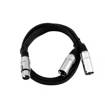 Kabel audio XLR (3-pin) 2 x XLR (3-pin) Czarny Omnitronic 30225204