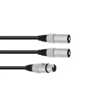 Kabel audio XLR (3-pin) 2 x XLR (3-pin) Czarny Omnitronic 30225204