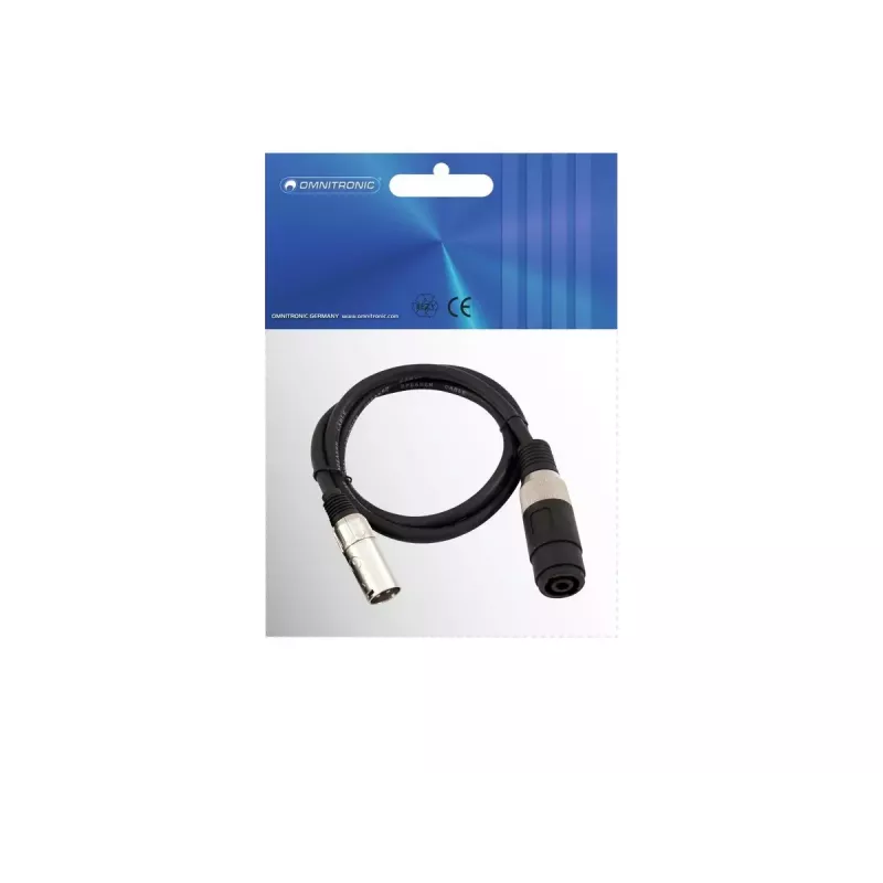 Kabel audio Omnitronic 30225590 Speakon XLR 1m czarny