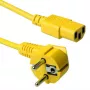 ACT Powercord złącze sieciowe CEE 7/7 męskie (kątowe) - C13 żółty 5 m