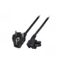 ACT Powercord męska wtyczka sieciowa CEE 7/7 (kątowa) - C5 (kątowa) czarny 1 m