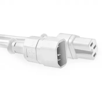 ACT Powercord C14 - C15 biały 1.2 m, 1.2 m, złącze C14, złącze C15, 250 V, 10 A