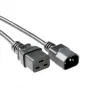 Przewód zasilający C14 - C19 czarny 1 m ACT Powercord AK5439