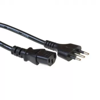 Kabel zasilający ACT Powercord wtyczka włoska - C13 czarny 1,8 m