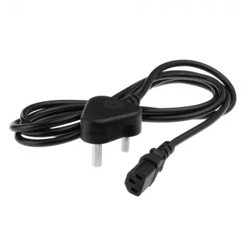 Kabel zasilający ACT Powercord wtyczka Indie/RPA - C13 czarny 2,5 m