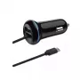 Ładowarka samochodowa 2GO 797170 Universal Czarna Gniazdo zapalniczki Auto 12/24V USB 1,4m