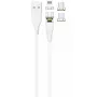 Kabel USB 2GO 797317 1m USB B USB C/Micro-USB B/Lightning Biały