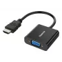 Adapter HAMA HDMI na VGA Classic Line 00300091 — HDMI (wejście) na VGA (wyjście), Full HD 1080p