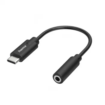 Hama 00300094 kabel audio 3.5mm USB Type-C Czarny