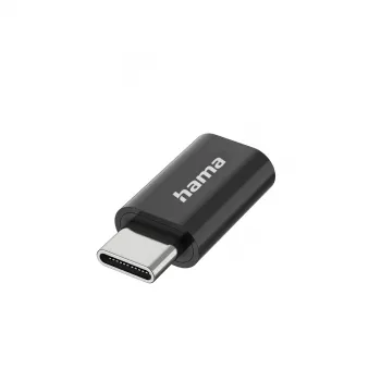 Hama 00300095 Adapter Micro-USB B Męski USB Type-C Czarny
