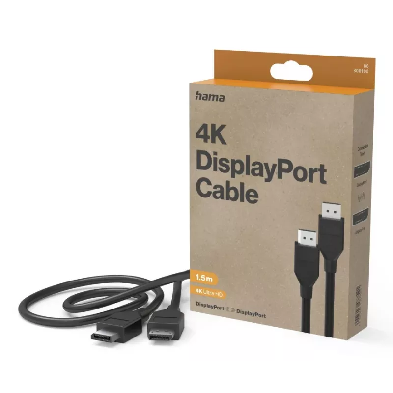 Kabel DisplayPort HAMA Classic Line DP 1.2 Ultra-HD 4K 1,50 m