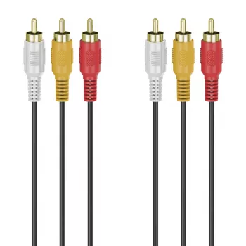 Hama 00305014 kabel audio 3 m 3 x RCA czarny