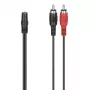 Kabel audio Hama 00305040 3,5 mm żeński na 2 x RCA męski Czarny