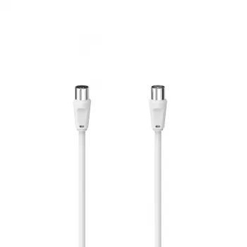 Kabel koncentryczny Hama 00305044 5 m biały złącza koncentryczne