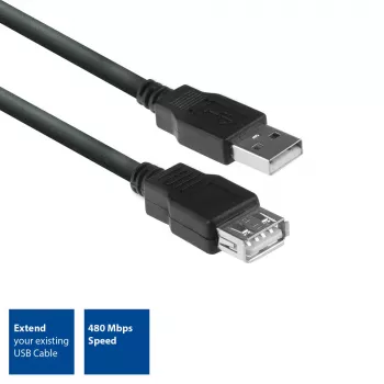 Przedłużacz ACT USB 2.0 A męski - A żeński 3 metry