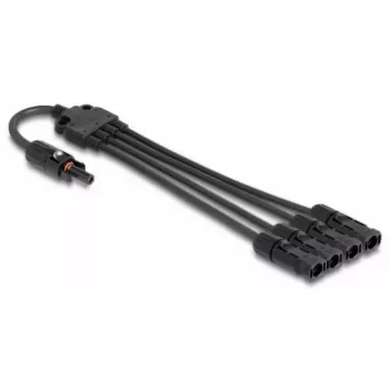 Rozgałęźnik kablowy DeLOCK DL4 Solar Splitter kabel 1 x żeński na 4 x męskie 50 cm czarny