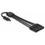 Rozgałęźnik kablowy DeLOCK DL4 Solar Splitter kabel 1 x żeński na 4 x męskie 50 cm czarny