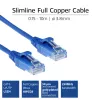 ACT niebieski 0,15 m LSZH U/UTP CAT6 slimline patch kabel do centrów danych z wtykami RJ45 bez zaczepu
