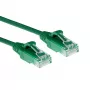 ACT zielony 0,15 m LSZH U/UTP CAT6 patchcord slimline do centrów danych, bezzaczepowy, ze złączami RJ45