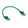 ACT zielony 0,15 m LSZH U/UTP CAT6 patchcord slimline do centrów danych, bezzaczepowy, ze złączami RJ45