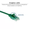 ACT zielony 0,15 m LSZH U/UTP CAT6 patchcord slimline do centrów danych, bezzaczepowy, ze złączami RJ45