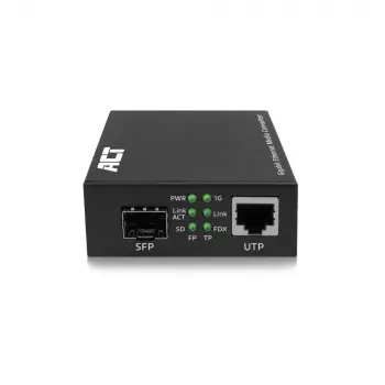 Konwerter mediów sieciowych ACT AC4451 1000 Mbit/s Wielomodowy Jednomodowy Czarny