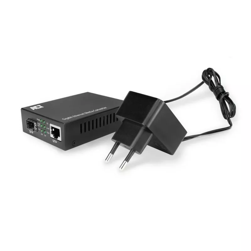 Konwerter mediów sieciowych ACT AC4451 1000 Mbit/s Wielomodowy Jednomodowy Czarny