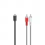 Hama 00200730 kabel audio 1,5 m RCA USB Czarny