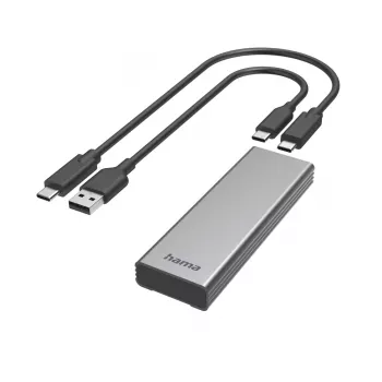 Obudowa SSD Hama 00200764 szara M.2 10 Gbit/s USB Type-C