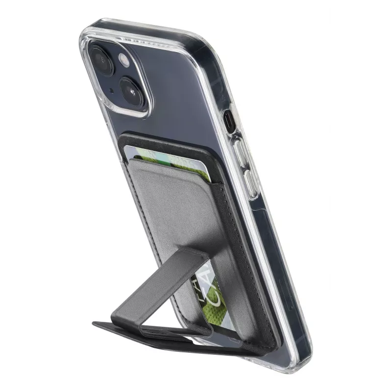 Cellularline Pocket Stand Mag Magnetyczny uchwyt na karty z funkcją podstawki kompatybilny z MagSafe