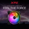 XPG HURRICANE 120 ARGB PWM Czarny, Wentylator, 12 cm, 600 RPM, 2000 RPM, Czarny