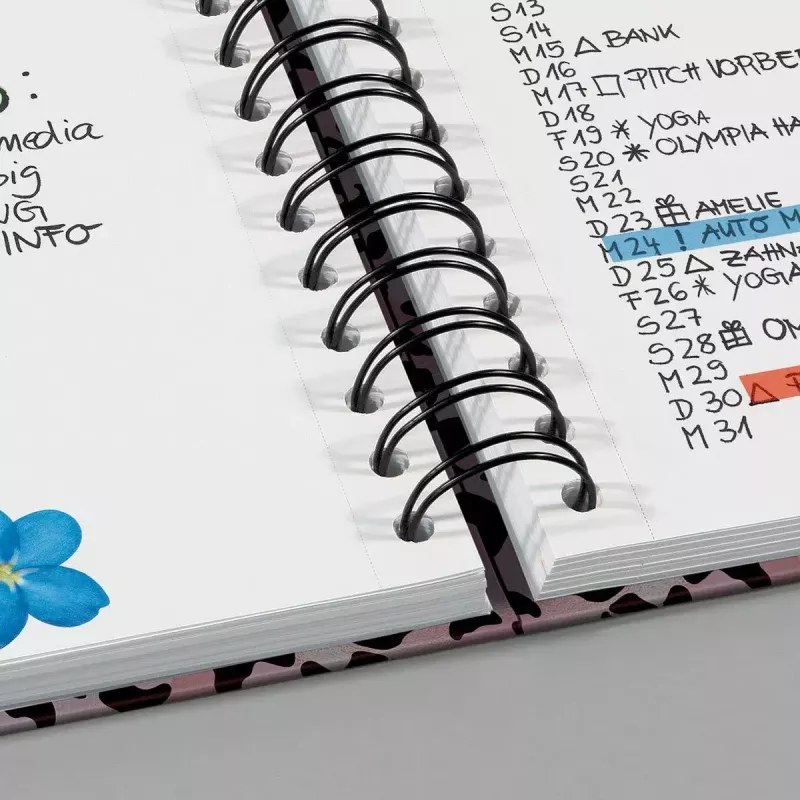 Notes Jolie JN653 Sigel A5 120 arkuszy Morela Czarny Różowy