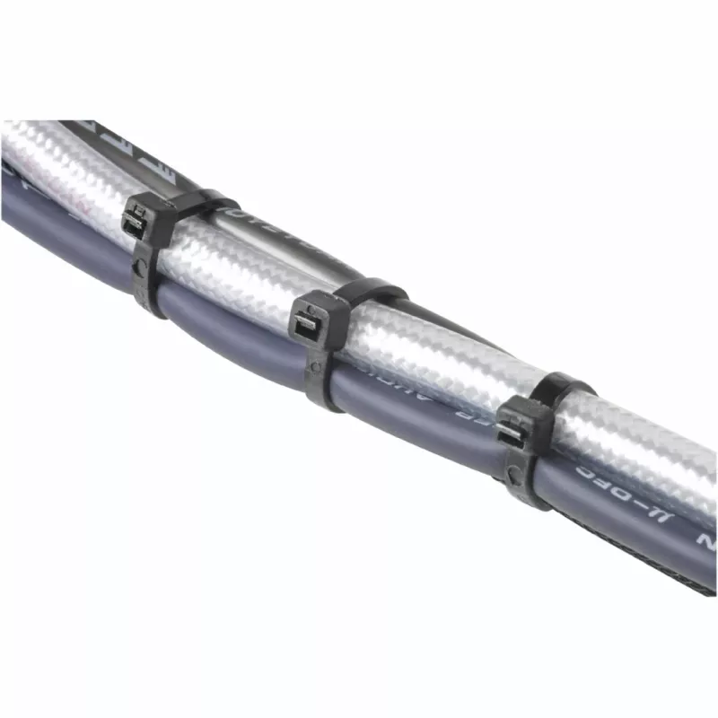 Hama 00221002 opaska zaciskowa Opaska zaciskowa na rzepy Plastikowa Czarna 150 szt.